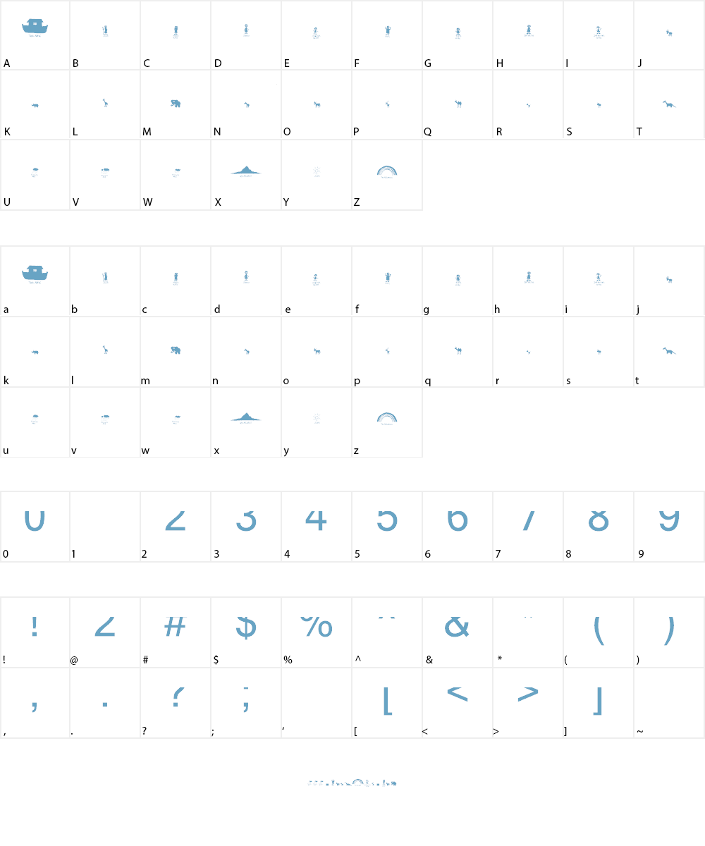 Noah's Ark Font Character